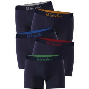 Benetton-Herren-Boxershorts-5er-Pack-dunkelblau-Gre-M