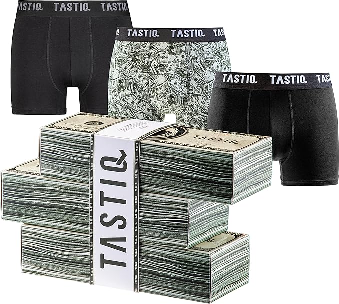 Bild 1 von 3er Pack Tastiq Herren Boxershorts mit US Dollar-Print Größe L