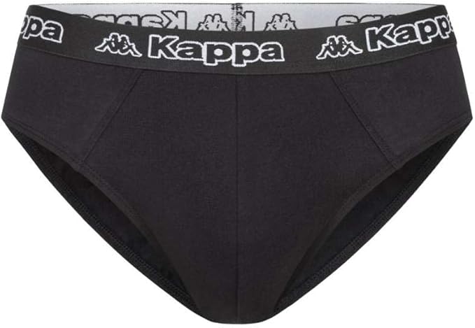 Bild 1 von Kappa Herren Slip mit Baumwoll-Stretch Unterwäsche mit Logobund Schwarz XL 