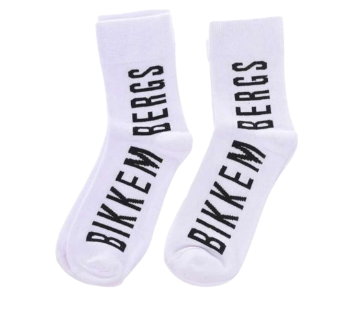Bild 1 von 2 Paar BIKKEMBERGS Herren Tennis-Socken mit Markenschriftzug Baumwoll-Strümpfe Größe 39-42