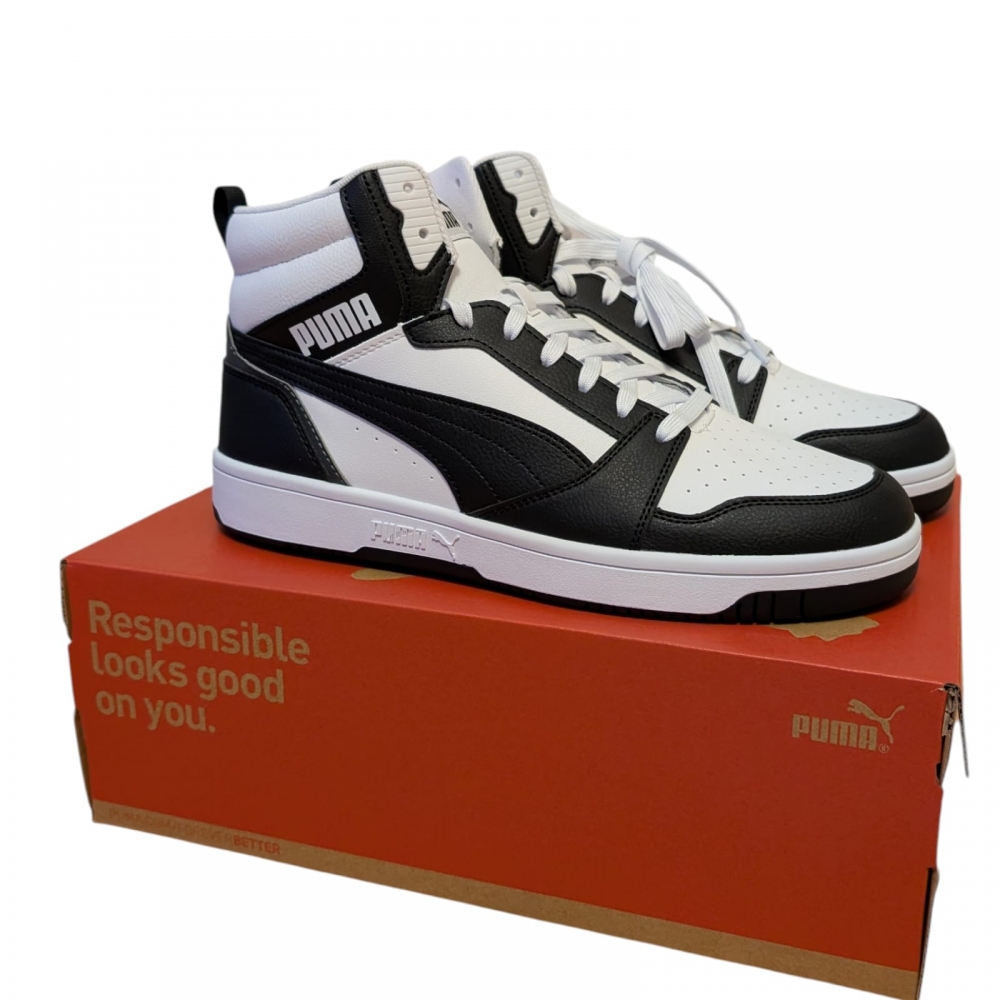 Bild 1 von PUMA Rebound V6 High-Top Sneaker nachhaltige Damen und Herren Turnschuhe mit Softfoam+ Basketball 