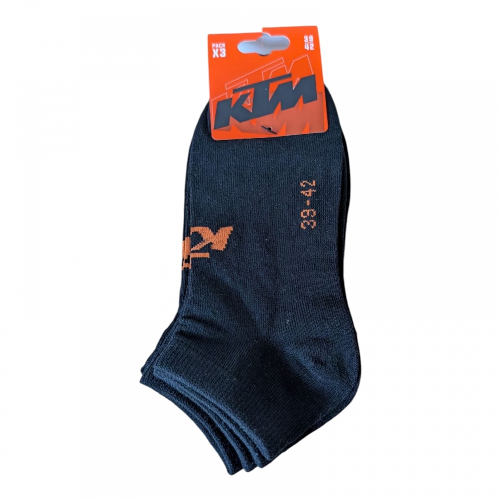 Bild 1 von 3 Paar KTM Sportsocken Sneaker-Socken mit Logo Baumwoll-Strümpfe Oeko-Tex 100 Zertifiziert