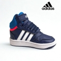 Bild 3 von adidas Hoops Mid 3.0 Kinder Turnschuhe Retro Kleinkinder-Sneaker für Mädchen und Jungen Dunkelblau 