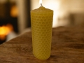 Bienenwachskerze handgedreht 4cm x 10cm