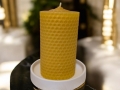 Bienenwachskerze handgedreht 6cm x 10cm